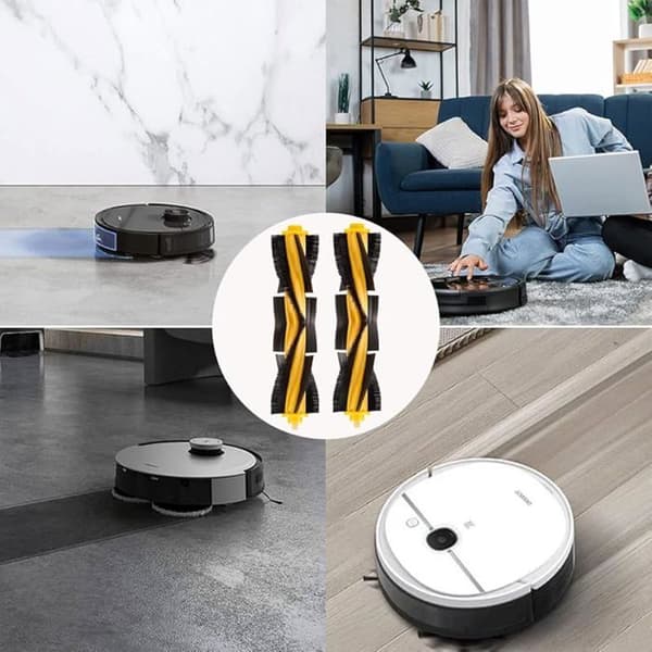 VUSZR 2 st pieces borstar för huvudrollers ersättning Kompatibel med Ecovacs Deebot OZMO 920,95 BORSTE OCH STÄDUTRUSTNING