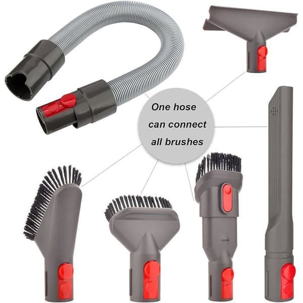 VUSZR Kit tilbehør Kit til montering med forlængerrør til Dyson V7 V8 V10 V11 SV10 SV11 b: BØRSTE OG STØVSUGERACCESSOIRE