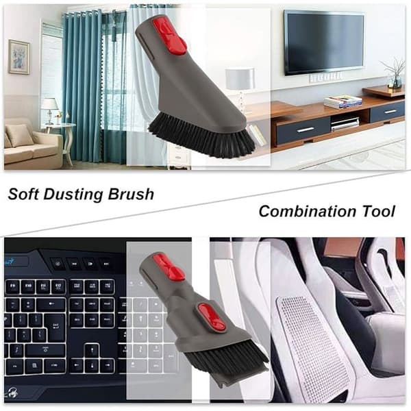 VUSZR Kit tilbehør Kit til montering med forlængerrør til Dyson V7 V8 V10 V11 SV10 SV11 b: BØRSTE OG STØVSUGERACCESSOIRE
