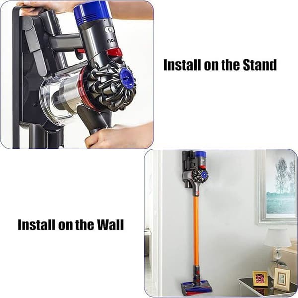 VUSZR Belastningssupport Vægmonteringssupport Kompatibel med Dyson V7 V8 Dock Station Fastgørelse BØRSTE OG TILBEHØR TIL STØVSUGER