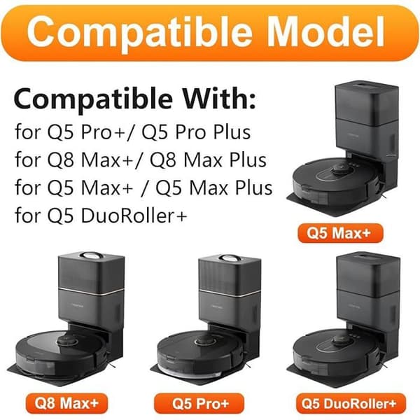 VUSZR Kit Lisävarusteet Roborock Q8 Max+/Q5 Pro+/ Q8 Max Plus /Q5 Pro Plus Varaosat HARJA JA IMURITARVIKKEET