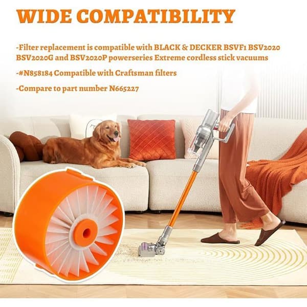 VUSZR 4 suodatinpakkausta Black Decker BSV2020 BSV2020G BSV2020P Powerseries tarvikkeet HARJA JA IMURITARVIKKEET