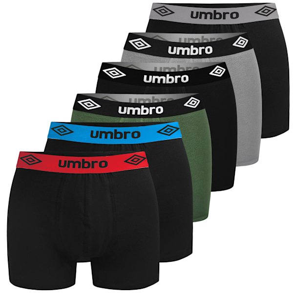 UMBRO - Premium herreundertøj - 6pak - Klassisk komfortabelt blødt i høj kvalitet flerfarvet L