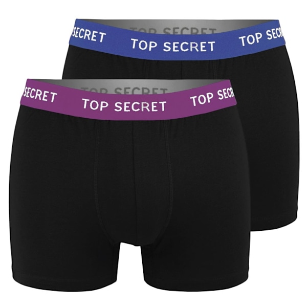 TOP SECRET - Førsteklasses Mænds Undertøj  - 8-pak - Højkvalitets Klassisk Komfortabel Blød Let - Premium Boxershorts Herreboxershorts Bomuld svart L