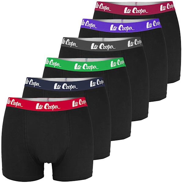 Lee Cooper - Förstklassiga Mäns Underkläder - 6Pak - Högkvalitativ Klassisk Bekväm Mjuk Lätta - Premium Boxerkalsonger Herrboxershorts Bomull XL