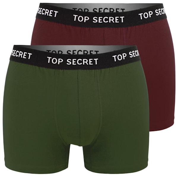 TOP SECRET - Førsteklasses Mænds Undertøj  - 8-pak - Højkvalitets Klassisk Komfortabel Blød Let - Premium Boxershorts Herreboxershorts Bomuld Färgmix: svart, blå, grå, grön, röd M