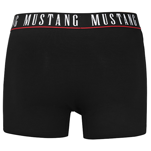 MUSTANG Musta Miesten Bokserit - 6-pack - Kestävä Joustava Mukava Kevyt Pehmeä - Miesten Bokserishortsit Alusvaatteet monivärinen M