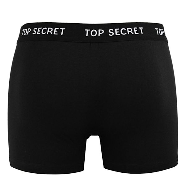 TOP SECRET - Førsteklasses Mænds Undertøj  - 4-pak - Højkvalitets Klassisk Komfortabel Blød Let - Premium Boxershorts Herreboxershorts Bomuld svart XL