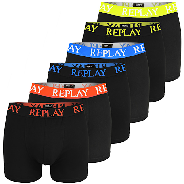 Replay 6-Pack Boxers För Män - Set Av Bomullsunderkläder För Män XL