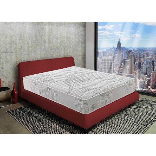 140X200 madrass i memory foam 7 cm struktur med 11 zoner - POLIFOAM mod, 7 cm Memory foam - Enhetscertifierad