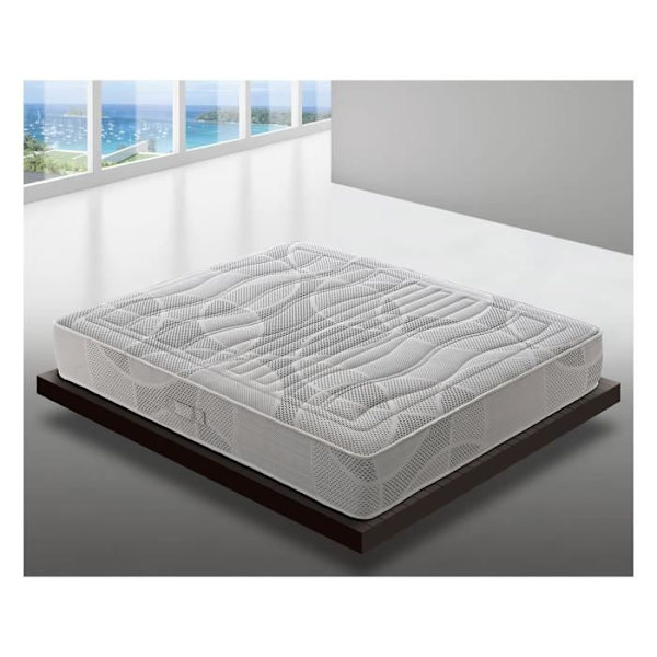 180X200 madrass i memory foam 7 cm struktur med 11 zoner - POLIFOAM mod, 7 cm Memory foam - Enhetscertifierad