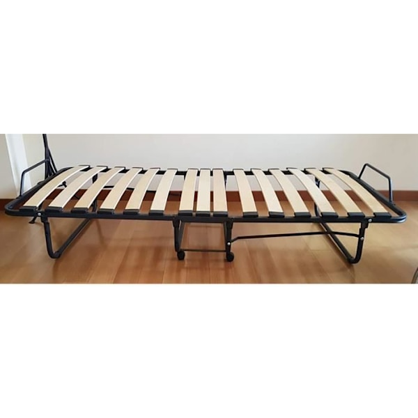Hopfällbar extrasäng 80x200 cm med robust metallstruktur hopfällbar säng upp till 120 kg med memory foam madrass h. 11 cm, 80x