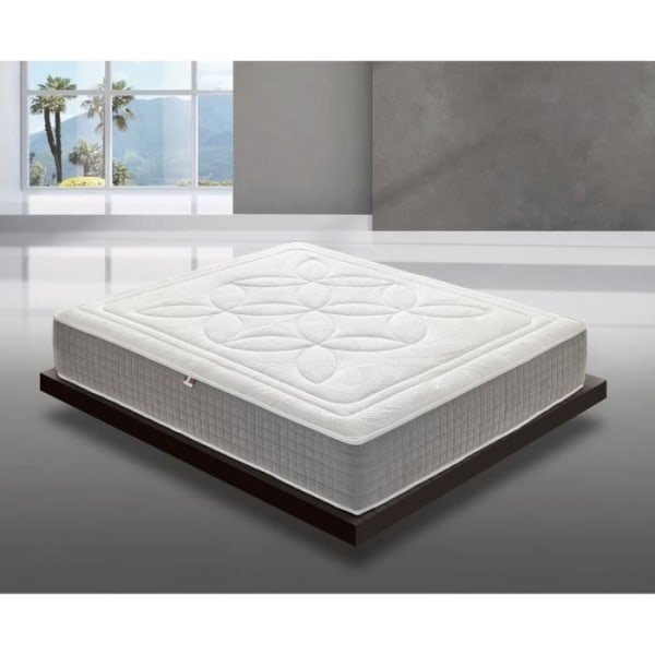 Memory Foam madrass - Höjd 28 cm - Memory 5 cm - Avtagbart överdrag 140 x 190 cm