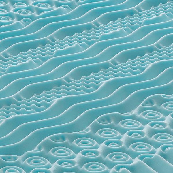 120x190 cm övermadrass - i 9-zoners färskt memoryskum
