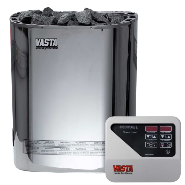 Vasta Bastuaggregat Blaze 8kw, steel, separat, 7-12m3 silver one size