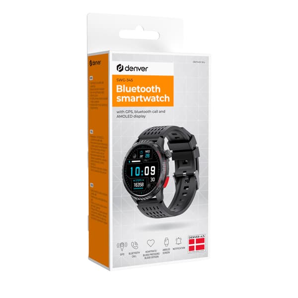 Denver SWG-345B Smartklocka Svart