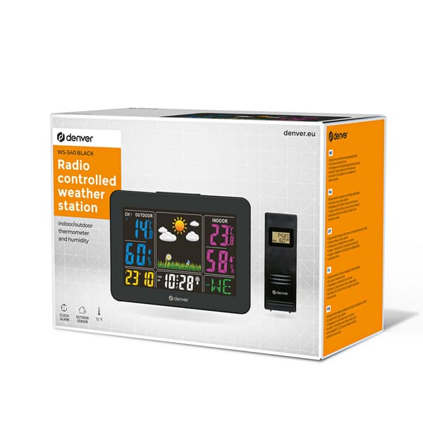 Denver WS-540B vejrstation, sort