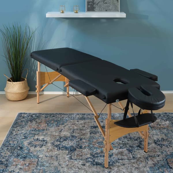 React massagebänk P200, svart