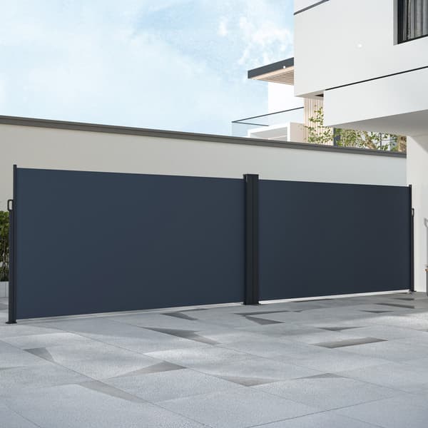 Lykke Side Markise 1,6x3 m (x2) dobbelt, mørkegrå