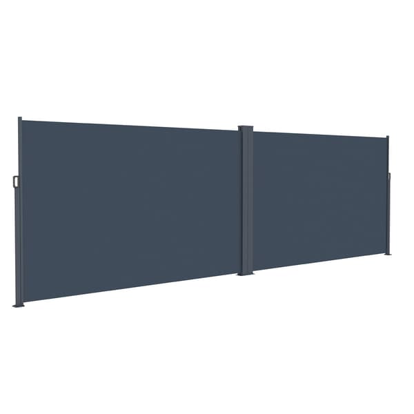 Lykke Side Markise 1,8x3 m(x2) dobbelt, mørkegrå