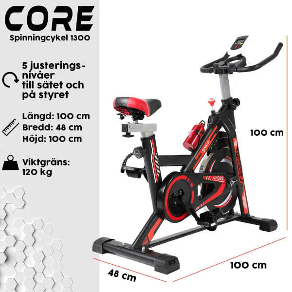 Core spinningcykel 1300 svart