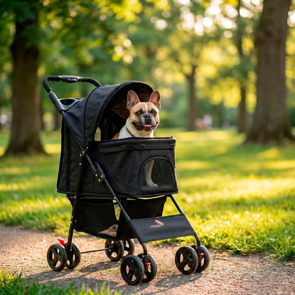 Trekker Hundvagn 15 kg, Svart