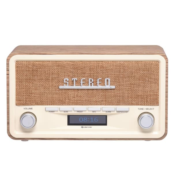 Denver DAB-18LW DAB-radio, lyst træ