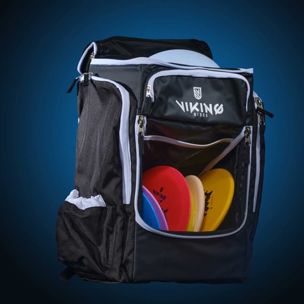 Viking Discs Tour Bag disk golf rygsæk - Sort/Lime