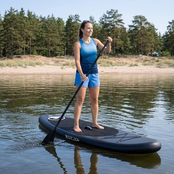 Deep Sea SUP Board Sæt Standard (275cm), sort