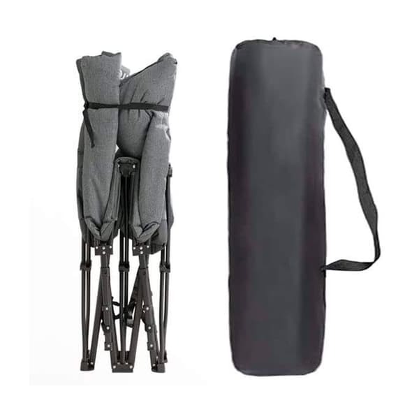 Nordcore Campingseng Premium, Grå-210x80x40cm - max 280kg