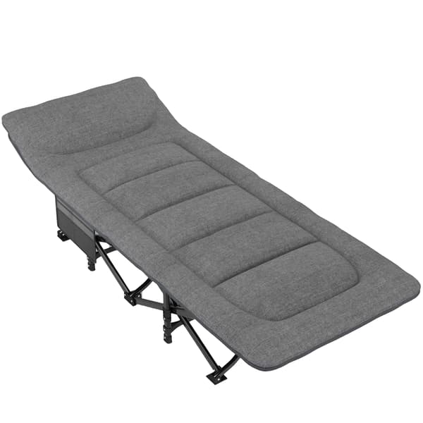 Nordcore Tältsäng Premium, Grå-190x68x40cm - max 200kg