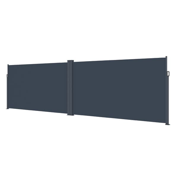 Lykke Side Markise 1,6x3 m (x2) dobbelt, mørkegrå