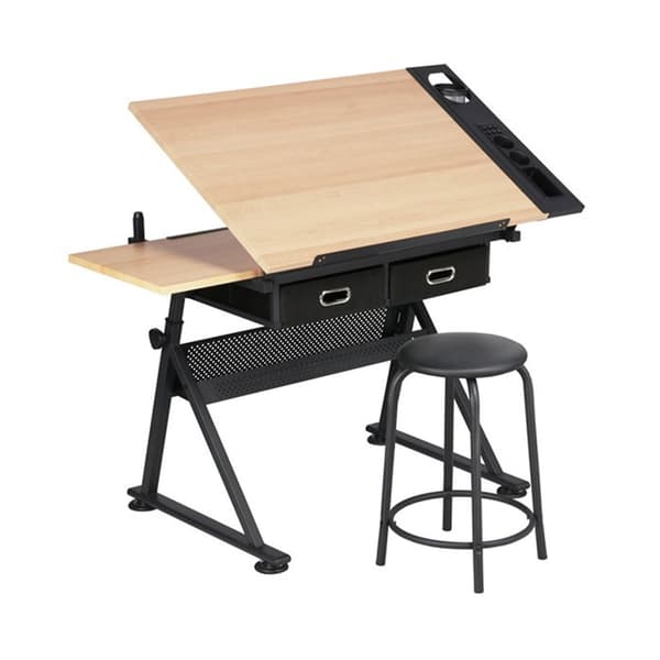 Lykke Ritbord med träskiva och pall