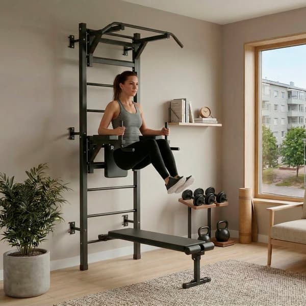 React Træribbe/Fitness Tower Metallic Black