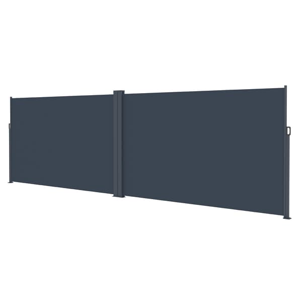 Lykke Side Markise 1,8x3 m(x2) dobbelt, mørkegrå