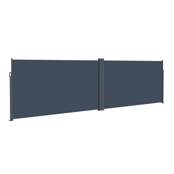 Lykke Side Markise 1,6x3 m (x2) dobbelt, mørkegrå