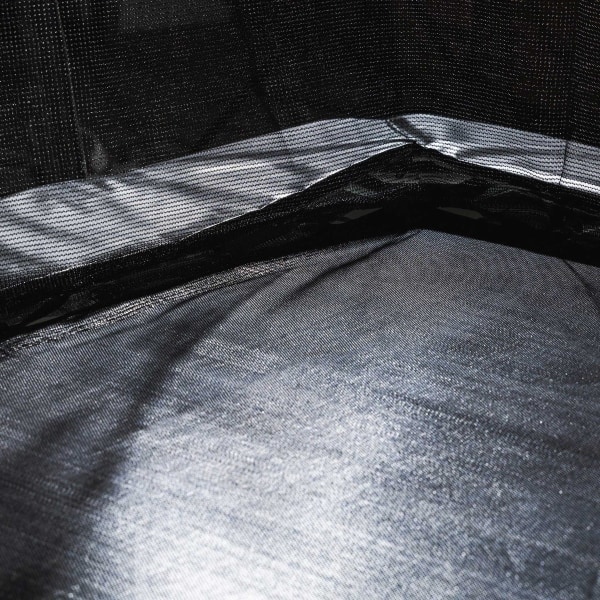Stratos studsmatta rektangulär 213x305 cm med skyddsnät Svart svart