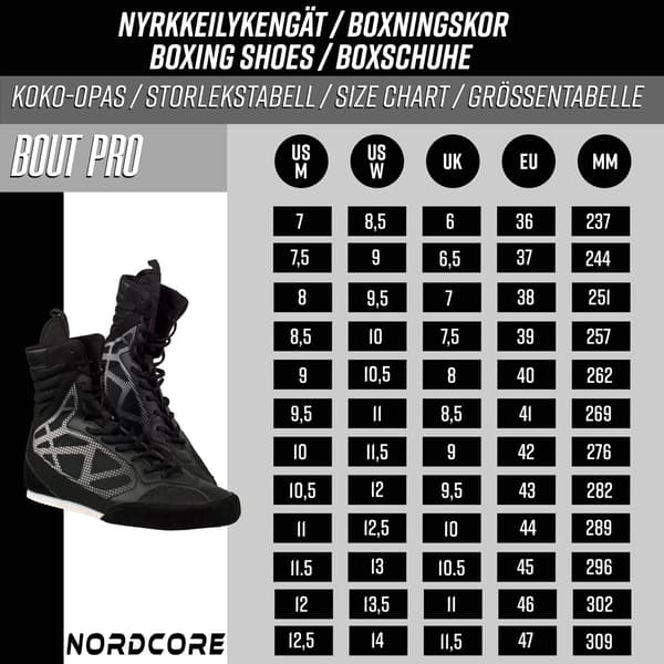 Nordcore Boksestøvler Core Bout Pro - EU39