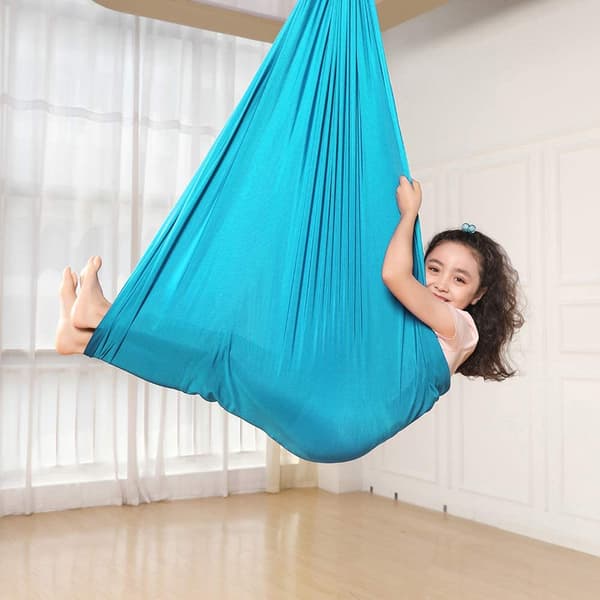 Kinder Schwingen Hengekøye, Innendørs Huske Elastisk Cuddle Hammock Sensory Swing Ideell for, Asperger og sensorisk integrasjon samt