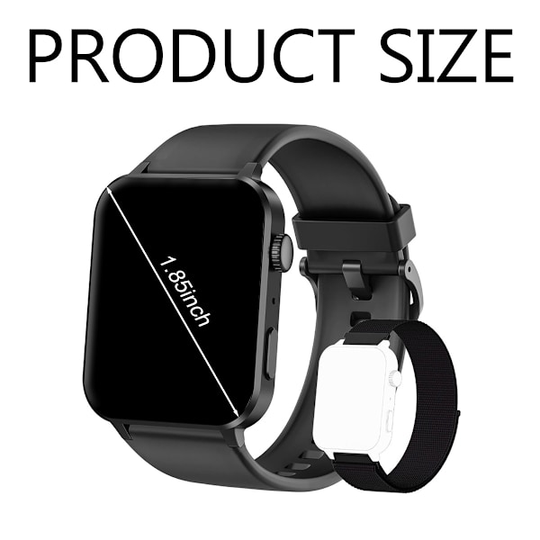 Smartwatch til mænd og kvinder med understøttelse af opkald og modtagelse af opkald, kunstig intelligens stemmeassistent, iltmætning/puls/søvn