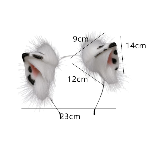 Katte-Ræv-Gris Faux Fur Øre Pandebånd Sød Halloween Håndlavet Dyr Pels Øre Hårbøjle