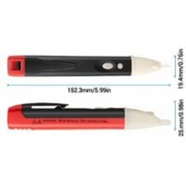 Stylo d'essai électrique betterlife?Crayon de test testeur de tension électrique d'électroscope stylo détecteur de sortie sans contact rouge