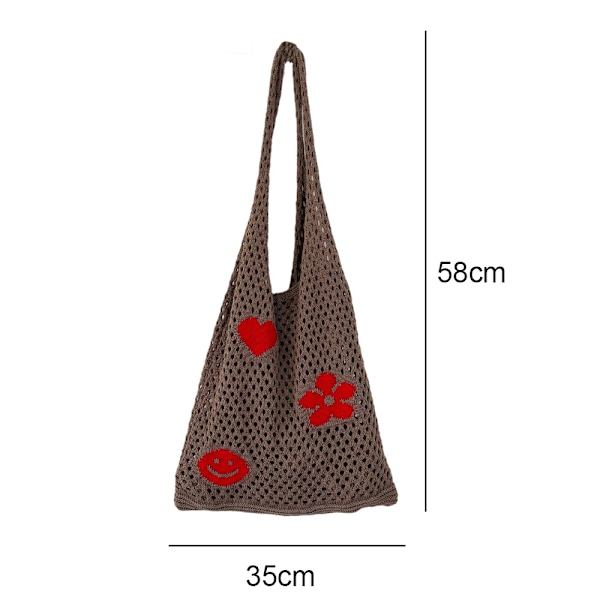 Heklet Tote Bag for Kvinner Tote Bag Jentetilbehør