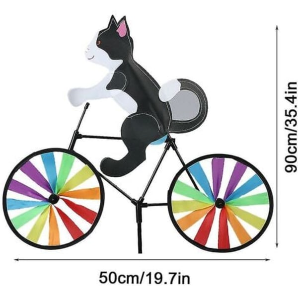 Trädgårdsvindkvarn vindkvarnar katt hund cykel regnbåge vindhjul utomhus vindkvarn leksak dekor