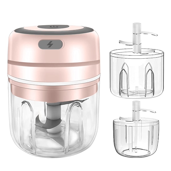 Elektrisk hvidløgshakker, Mini bærbar trådløs foodprocessor, Hvidløgspresser Hakker Knuser, Lille madkværn til at hakke løg og kød