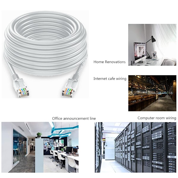 Udendørs Ethernet-kabel, Cat5 Udendørs Ethernet-kabel Vandtæt Ethernet-kabel Højhastigheds LAN-netværks patchkabel med forgyldt RJ45-stik