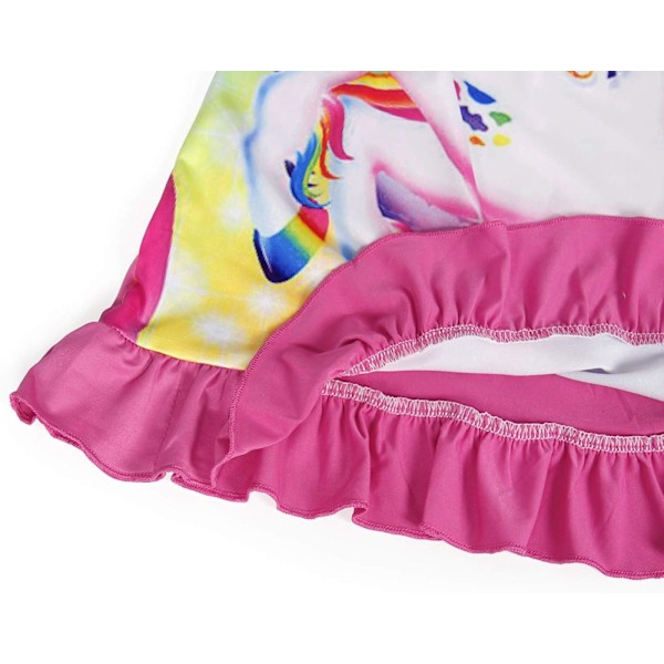 Flickor Nattlinnen Sovkläder Enhörning Sovtröjor Kortärmad Barn Pyjamas Nattklänning