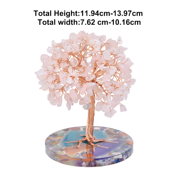 Bergkristall Gem Tree of Life-Feng Shui Bonsai Cash Tree Heminredning