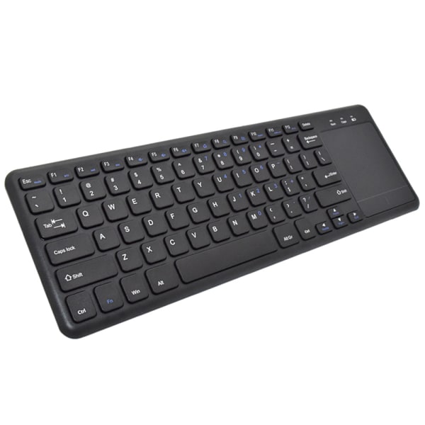 Tastatur med touchpad, 2,4 GHz tilkobling via USB-mottaker, programmerbare multimedietaster, Windows / Android / ChromeOS