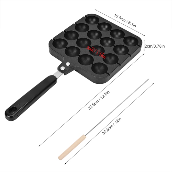 Non-stick blæksprutte grillplade, bageplade, bageform, bakke husholdnings blæksprutte kugleform